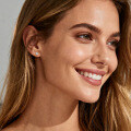 S925 Silver D Color Moissanite Four-Leaf Clover Stud Earrings-0-1