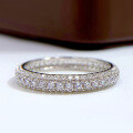 wholesale S925 Silver Fashion Minimalist Silver Zircon Full Diamond Ring for Cross-Border Live Streaming Hit-0-1