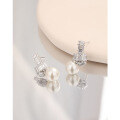 wholesale 925 Sterling Silver Zircon Pearl Ear Studs, Light Luxury Niche Design Women's Earrings, Fashionable and Elegant French-style Ear Accessories-0-3
