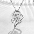 wholesale S925 Sterling Silver Zircon Heart Necklace, Light Luxury Exquisite Niche Design Pendant Choker for Valentine's Day-0-2