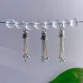 wholesale S925 Sterling Silver Vintage Butterfly Tassel Bead Fringe Pendant DIY Bracelet String Crystal Braided Cord Silver Accessories Pendant-0-2