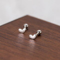 wholesale Sterling Silver S925 Korean Style Minimalist Small Love Stud Earrings Summer Sweet Spiral Light Bead Earrings M00128-0-1
