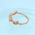wholesale Rose gold new ins girly shell flower opal flower language ring Magic Card Sakura wing ring-0-3