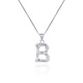 wholesale S925 Sterling Silver 26 Letters Pendant Necklace for Women, Ins Style Cross-Border New Product-0-4