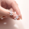 wholesale S925 silver earrings for women, Korean-style summer girly lollipop pattern bow ear accessories G7005-0-1