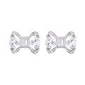 wholesale S925 Sterling Silver Bow Stud Earrings for Women, Small and Cute, Youthful Style, Fashionable and Versatile-0-4
