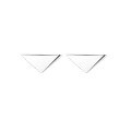 wholesale S925 Sterling Silver Geometric Minimalist Triangle Stud Earrings, INS Fashion Versatile Commuter Style for Women-0-3