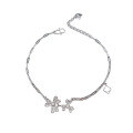 wholesale S925 Sterling Silver Fashion Full Diamond Love Clover Flower of Happiness Blossom Bracelet Niche High-end Jewelry Manufacturer Wholesale-0-4