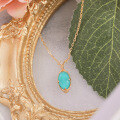 wholesale S925 Sterling Silver Inlaid with Turquoise and White Crystal Pendant, Retro Elegant Style, Factory Wholesale-0-5