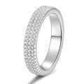 S925 Silver Full Pavé Moissanite Unisex Cuban Hip Hop Ring-0-3