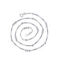 wholesale S925 Sterling Silver Women's Necklace Chain Without Pendant Men's Bead Chain Collarbone Chain High-End Sense Sweater Chain Plain Chain-0-19