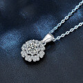 S925 Sterling Silver Kaleidoscope Necklace with Moissanite Pendant-0-0