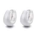 wholesale S925 silver fashionable minimalist U-shaped brushed matte European-style trendy design earrings ear clips-0-4