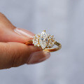 S925 Sterling Silver Fashion Diamond Moissanite Ring, Simple and Versatile-0-2
