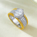 wholesale S925 silver-plated gold 6*8 oval gold-plated wealth high-end fashionable ring for women-0-2