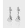 wholesale S925 Sterling Silver Korean Version INS Minimalist Design Versatile Teardrop Shape Earrings for Women-0-0