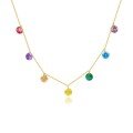 wholesale S925 Sterling Silver Minimalist Colored Zircon Necklace for Women,-0-4
