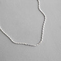 wholesale S925 Sterling Silver XA101 Korean Style Necklace, Minimalist Design, Handcrafted, Barrel-Shaped with Engraved Patterns-0-0