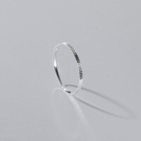 wholesale S925 Sterling Silver Fresh and Sweet Style Design Sense Personality Simple Ring with Floral Pattern R02117-Silver Harbor 15