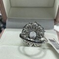 Metal Ring with 3ct Lab-Created Pink Diamond-0-2