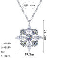 S925 Sterling Silver Moissanite Marquise Pear Pendant Necklace, Luxurious and Elegant-0-3