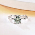 wholesale S925 Sterling Silver Eco-Friendly Moissanite 1 Carat Ring with GRA Certificate, Light Luxury Fashion-0-3