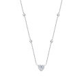 wholesale S925 Sterling Silver Moissanite Diamond Heart Pendant Collarbone Necklace, High-End Elegant Simple and Versatile Gift for Girlfriend-0-4