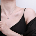Metal Creative Colorful Diamond Animal Pendant Necklace, Fashionable Small Cute Horse Moissanite-0-1