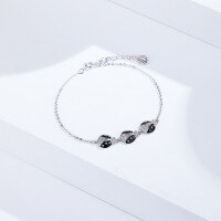 wholesale S925 Sterling Silver Stylish Zircon Ladybug Bracelet Cartoon Fresh and Creative Jewelry Cross-Border New Accessory-Ladybug Bracelet>925 Silver