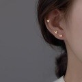 wholesale S925 silver earrings for women, Korean-style fresh and sweet, simple and smooth butterfly elegant ear accessories E6015-1-0-0