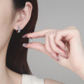 S925 Sterling Silver Full Moissanite Stud Earrings-0-2