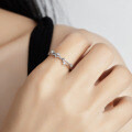 925 Silver Moissanite Ring Women's Ins Branch Row Cross-Border Luxury Inlaid-0-1
