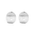 wholesale S925 Sterling Silver European and American Cross-Border Minimalist Style Brushed Flat Circle Hollow-Out Design Earrings for Women-0-4