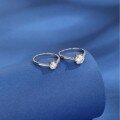 wholesale S925 Sterling Silver Moissanite Ring 50 Points 1 Carat Six-Prong Ring Couple Bands Engagement Proposal Gift for Girlfriend-0-3