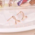 wholesale 18K rose gold new fresh and sweet diamond earrings for women, lovely ribbon with 9K moissanite ear accessories, perfect for gifts-0-1