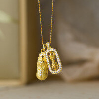 wholesale S925 Silver Chinese Trendy Pixiu Rotatable Vajra Pendant Necklace, Internet Celebrity Blogger Xiaohongshu Wei Xue Same Style Y01877-S925 silver necklace silver 925 silver