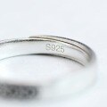 wholesale S925 Sterling Silver Small Floral Tail Ring Summer Pinky Pastoral Style Creative Student Gift Index Finger Unset Open Adjustable Ring for Women-0-1