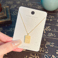 S925 Sterling Silver K Gold Pendant Necklace with Gourd and Plain Pi-0-16