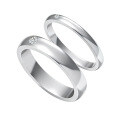 Metal Classic Moissanite Solitaire Ring Couple Set Valentine Gift-0-3