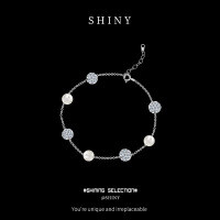 Sterling Silver S925 Elegant Women's Bracelet with Natural Freshwater Pearls-S925 sterling silver + freshwater pearl  925 silver