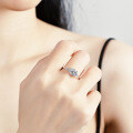 S925 Sterling Silver 15ct Pear-Shaped Moissanite Ring for Women-0-3