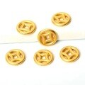 wholesale Antique gold-plated copper, vintage coin spacer beads, Vietnamese gold sand, copper coin fortune beads, pure copper DIY bracelet accessories-0-2