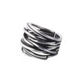 wholesale S925 silver Korean-style minimalist fashion retro ring for women, ins trendy cool-toned high-end style-0-4