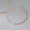 wholesale S925 silver Korean-style colorful pave diamond link bracelet simple elegant personality jewelry for women S5588-0-1