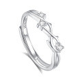 wholesale S925 Sterling Silver Original Design High-end Couple Rings Adjustable Plain Band Rings Valentine's Day Gift-0-150