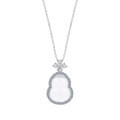 Sterling Silver Iridescent Butterfly Necklace, a Light Luxury Versatile Pendant-0-3