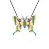 wholesale S925 Silver Designer Brooch Pendant Two-Way Butterfly Design High-End with Natural Amethyst Necklace Pendant-0-5