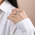 wholesale S925 Sterling Silver Plated 18K Gold Classic Four-Prong 1 Carat Ring for Women with Moissanite Diamond, Wedding Ring Wholesale-0-3