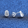 Sterling Silver Moissanite Gourd Earrings, Wholesale for Women-0-0