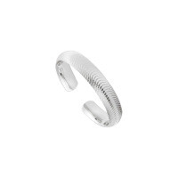 wholesale S925 Sterling Silver 900 Carved Frosted Multi-Wave Ring for Women, High-End Sense, Small and Unique, Ins Sparkling Crystal Silver Plain Band-Platinum USA No. 5